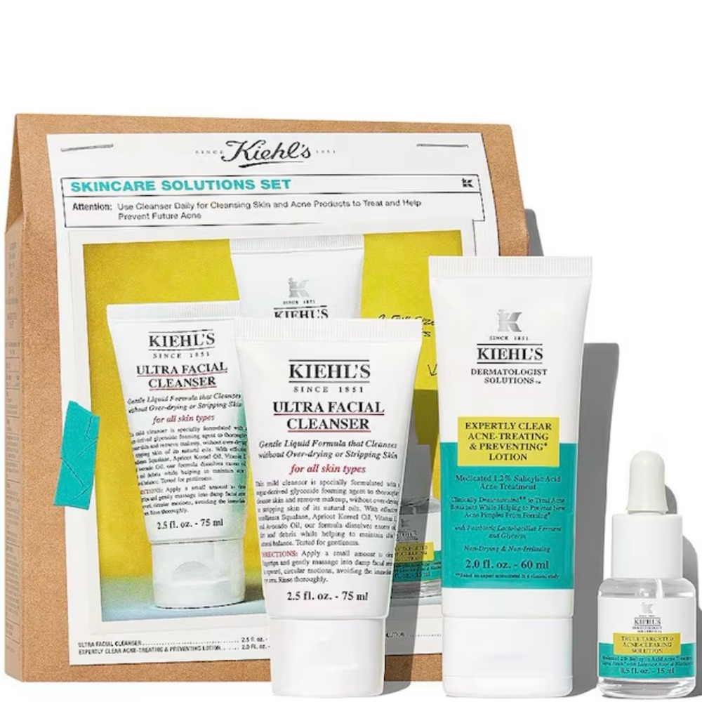 NWT acne clearing Kiehl's Skincare Solution Set